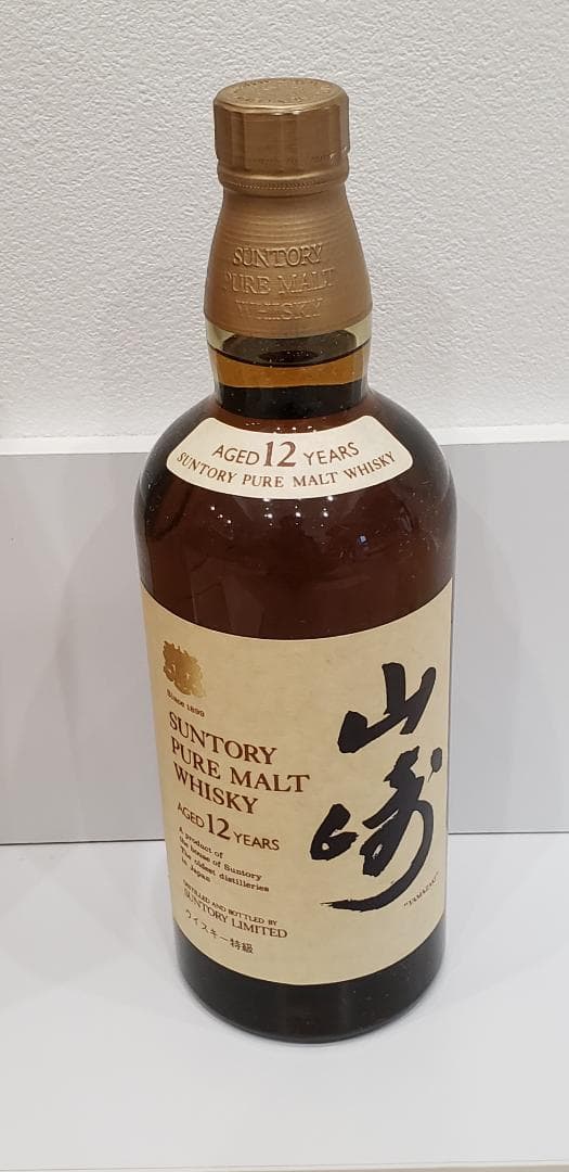 山崎 12年 ピュアモルトウイスキー 特級 向獅子 760ml 木箱付き