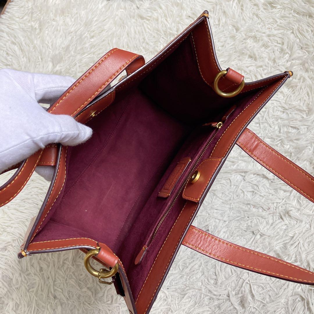 未使用級 COACH コーチ フィールド トート ホースアンドキャリッジ