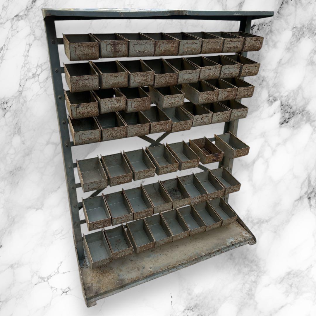 アンティーク ヴィンテージ パーツキャビネット 鉄製 インテリア 現状引渡し