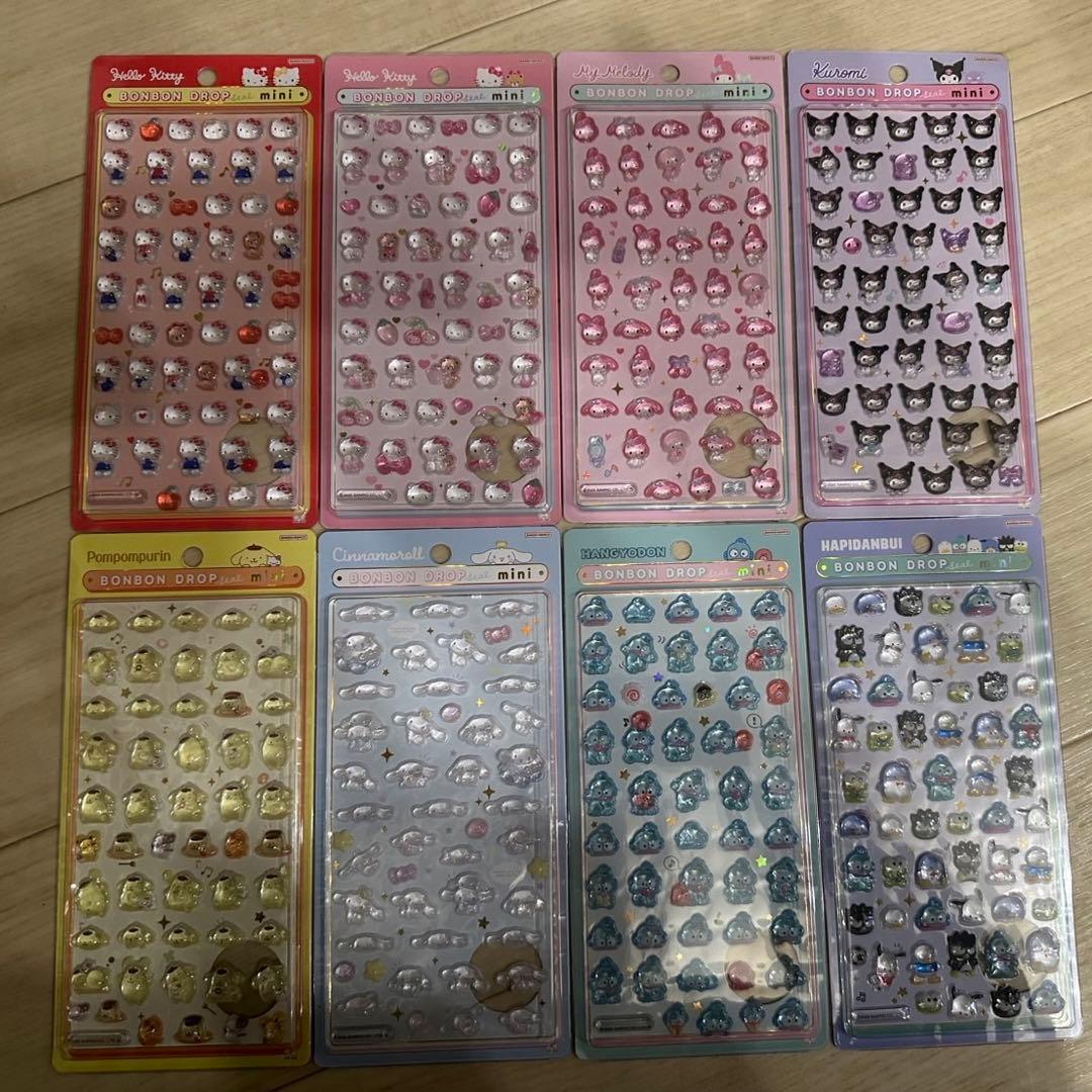『正規品』サンリオボンボンドロップシールmini 全種　8枚セット