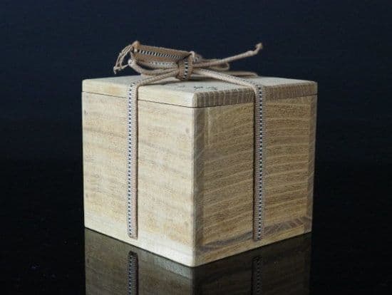 玉置保夫　鼡志野ぐい呑　酒器　共箱　共布