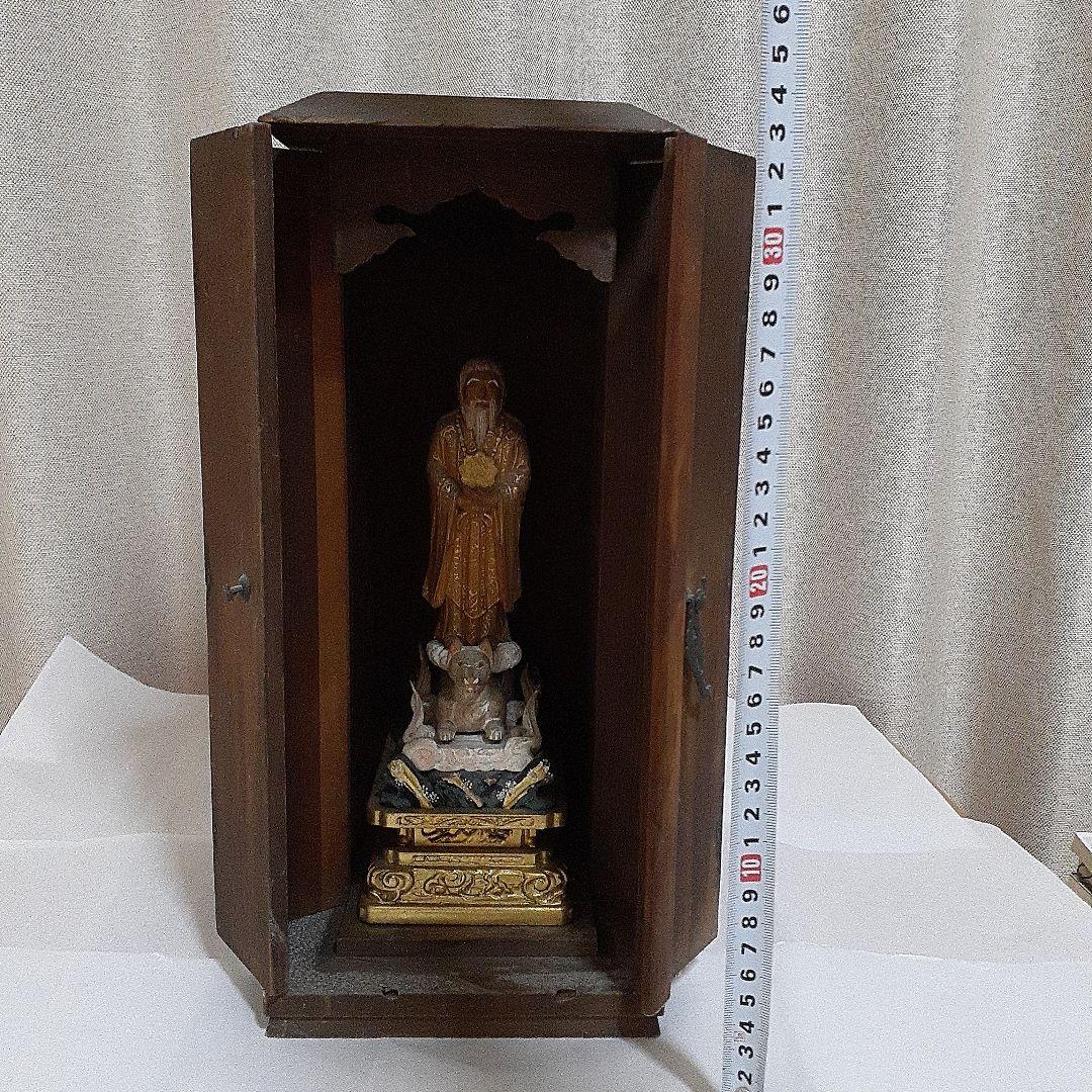 江戸時代　厨子【稲荷神】神像　仏像