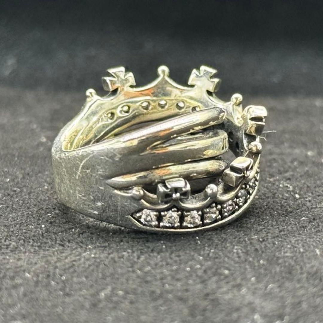 極美品✨ジャスティンデイビス ツイストクラウン ジルコニア リング 11号