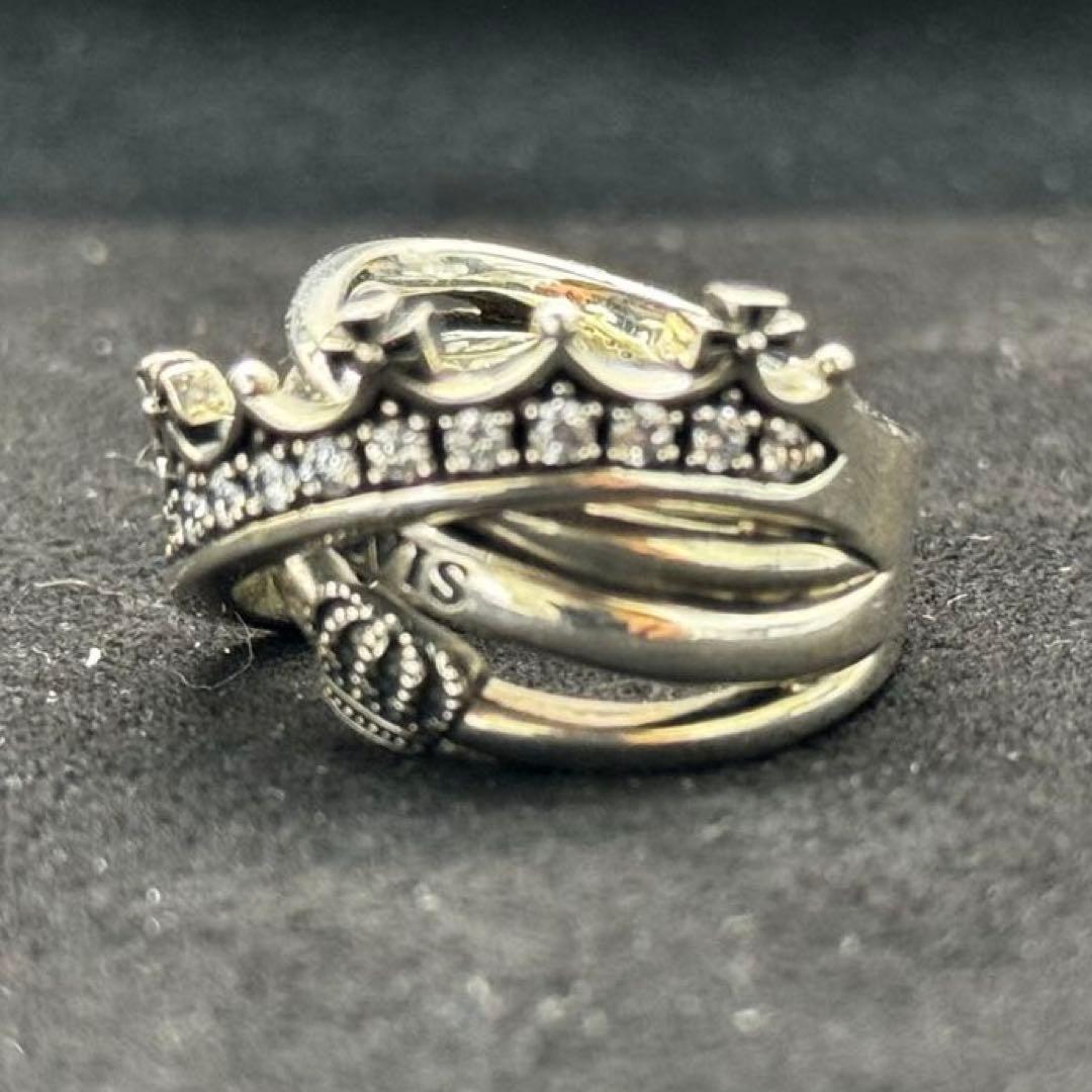 極美品✨ジャスティンデイビス ツイストクラウン ジルコニア リング 11号