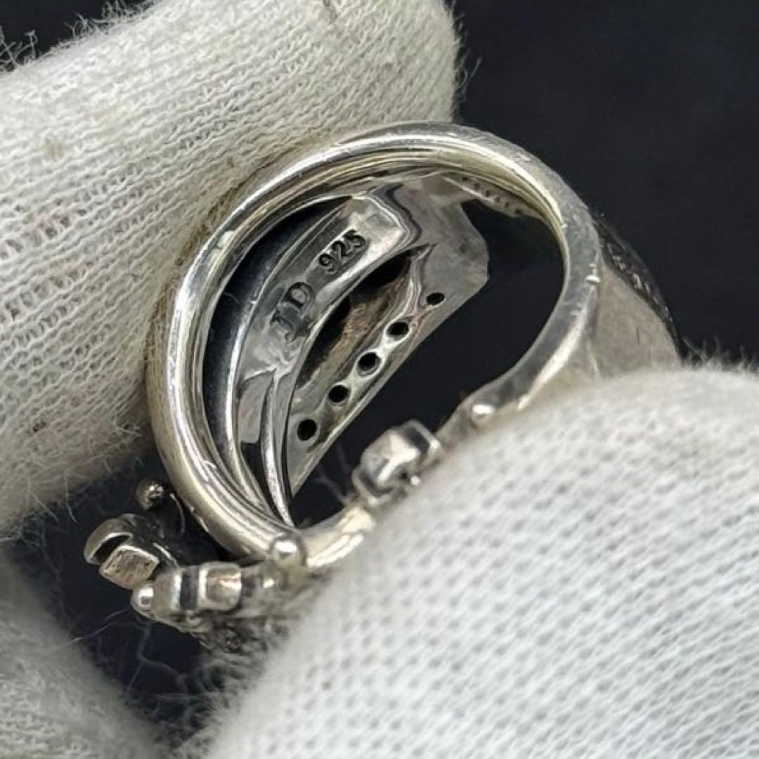 極美品✨ジャスティンデイビス ツイストクラウン ジルコニア リング 11号