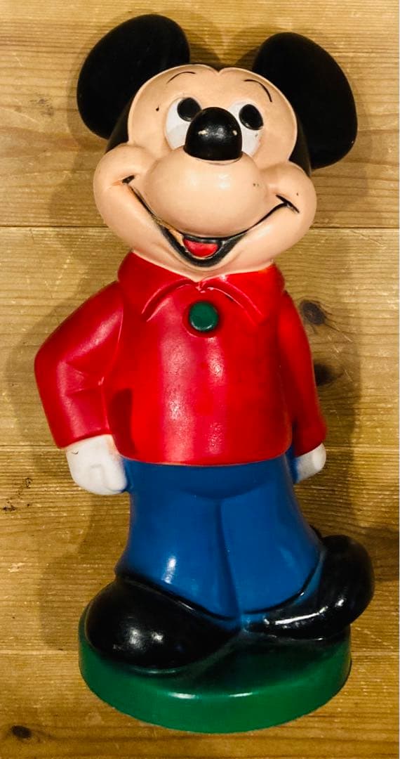 ミッキー 貯金箱 70s Play Pal ソフビ レトロ ディズニー 雑貨