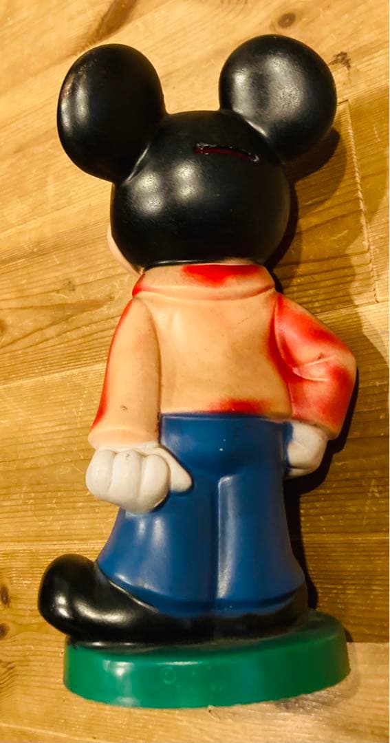 ミッキー 貯金箱 70s Play Pal ソフビ レトロ ディズニー 雑貨