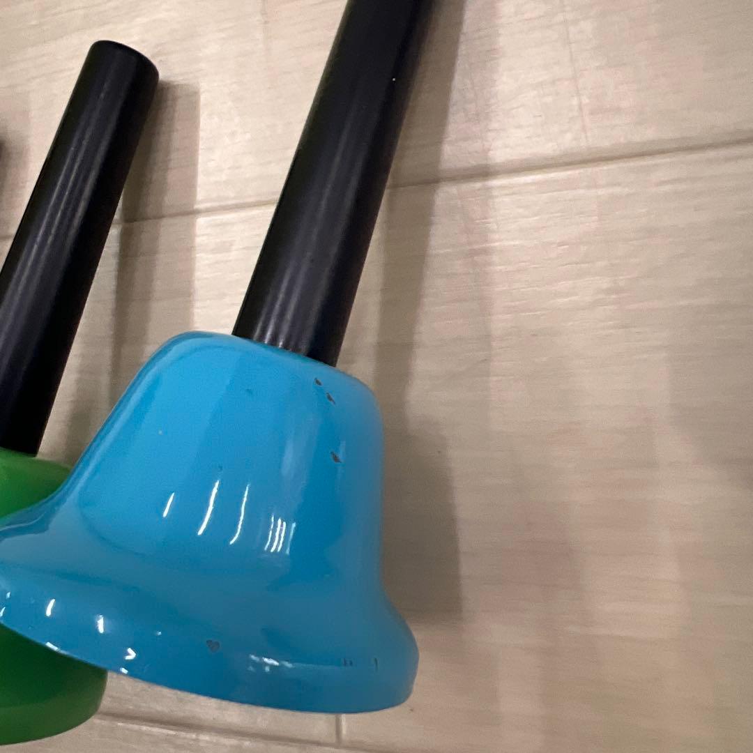 ハンドベルセット カラフル 10個 音階付き