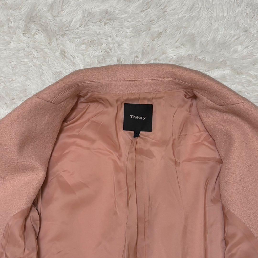 ◎極美品 Theory ピンク 近年モデル ダブル チェスターコート S 1