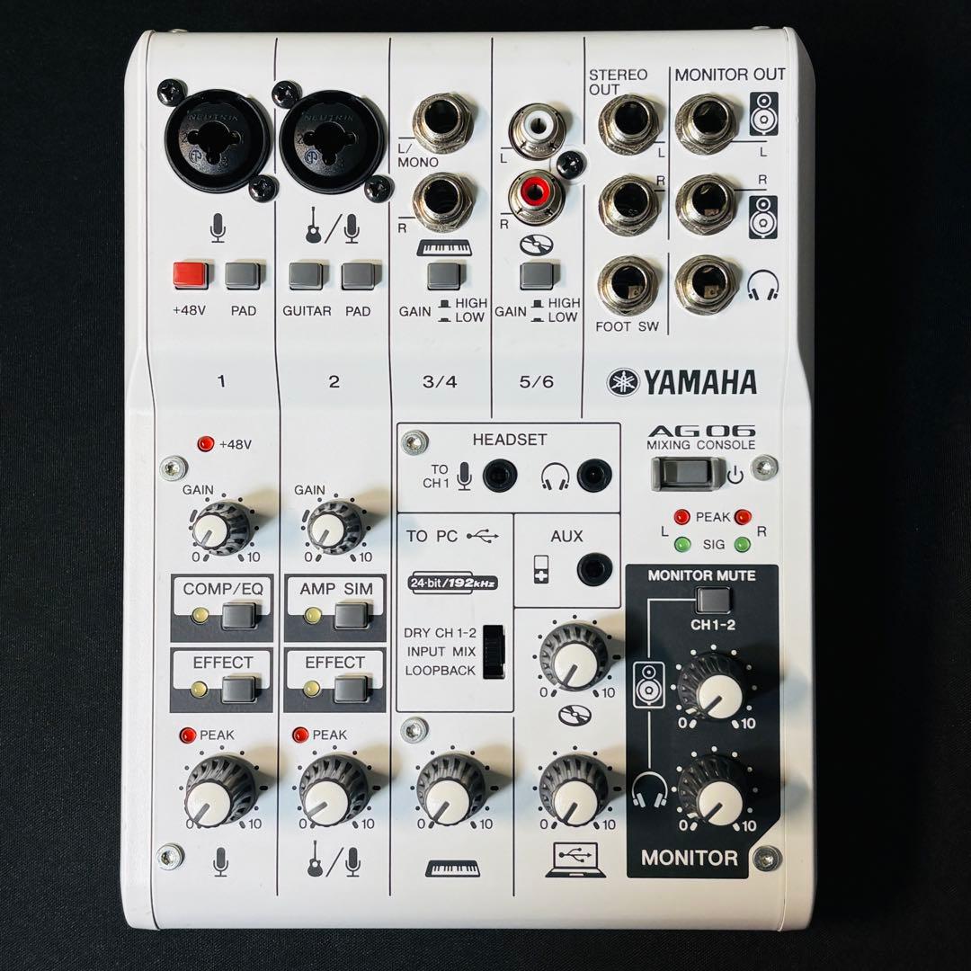 YAMAHA AG06 ミキシングコンソール（オーディオインターフェース）