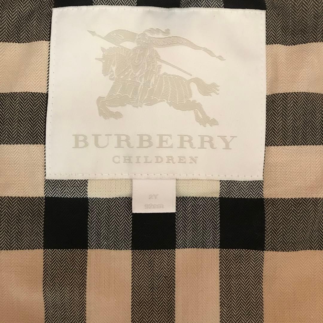 【美品】BURBERRY キッズ ネイビー キルティングジャケット　2Y