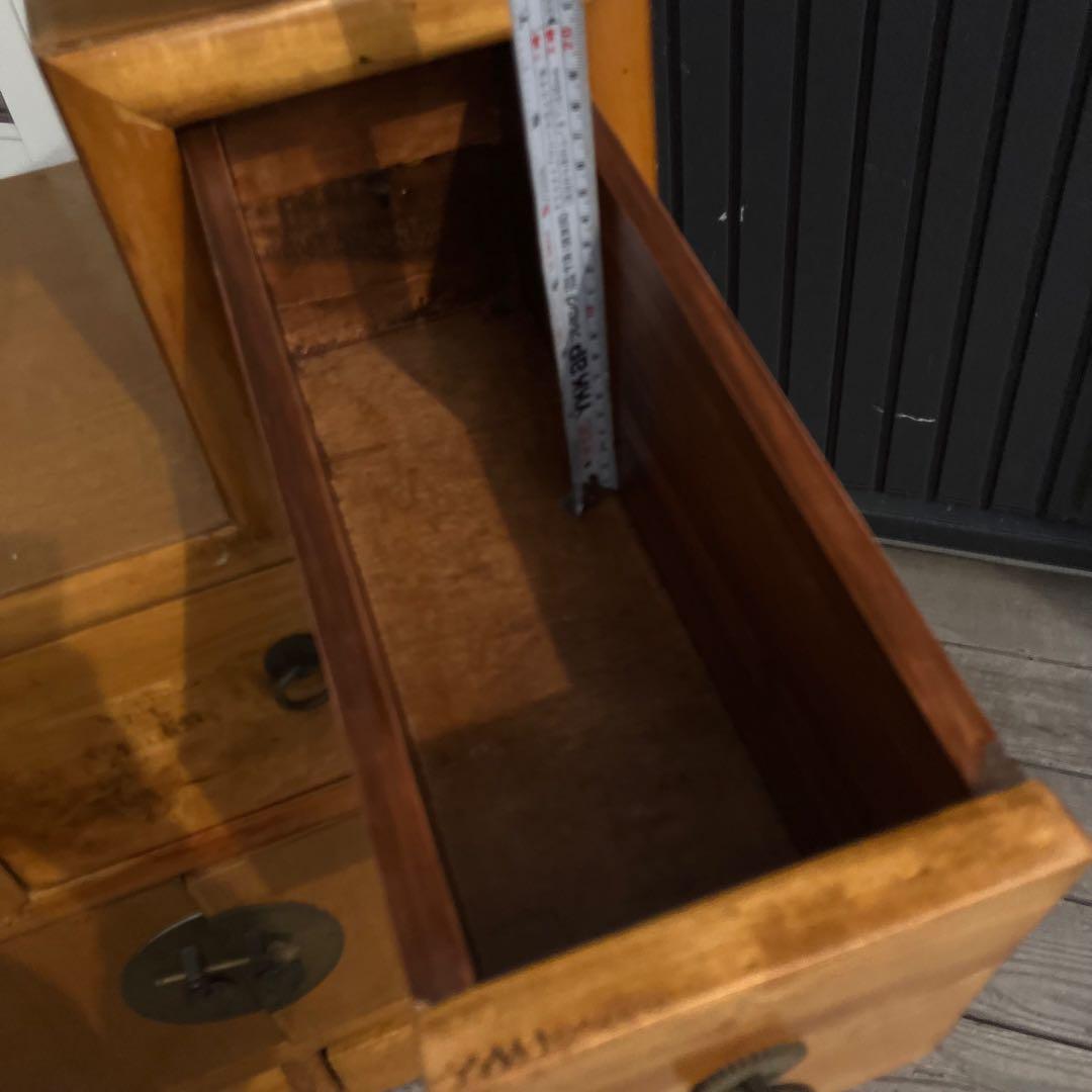 ① 昭和レトロ 中国古典家具 木製 階段箪笥 サイドボード 古家具 ビンテージ
