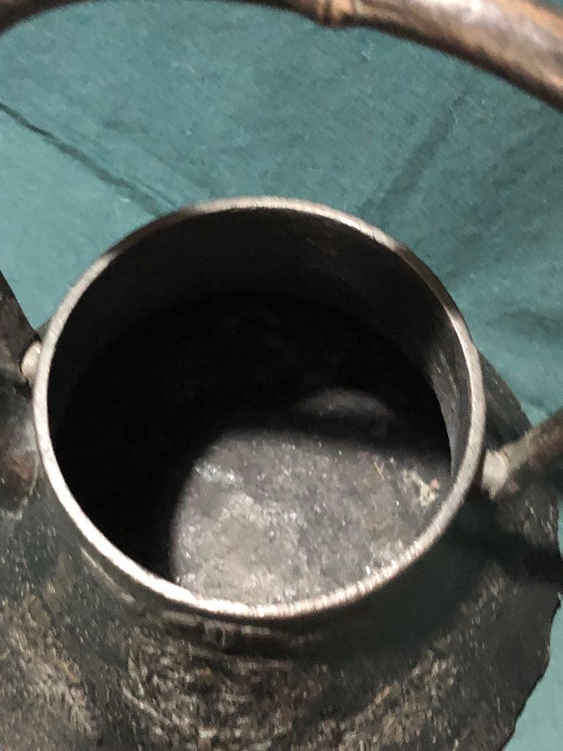 南部鉄瓶　南部鉄器　富士釜　茶道具　時代鉄瓶　インテリア