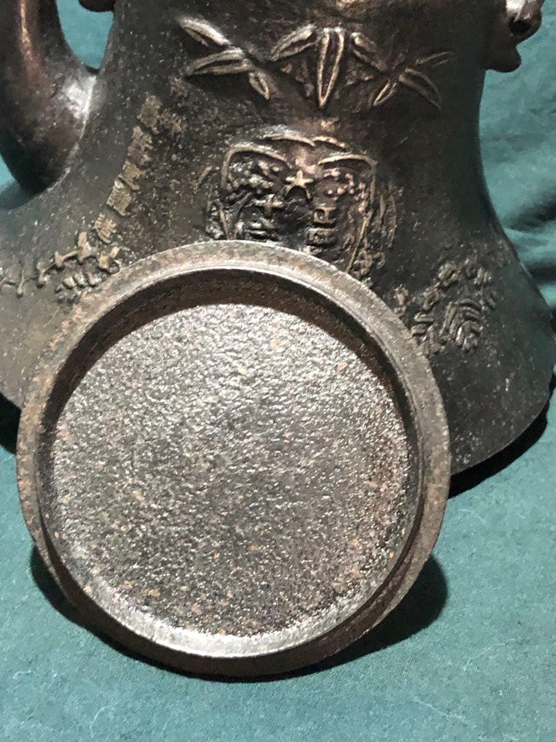 南部鉄瓶　南部鉄器　富士釜　茶道具　時代鉄瓶　インテリア