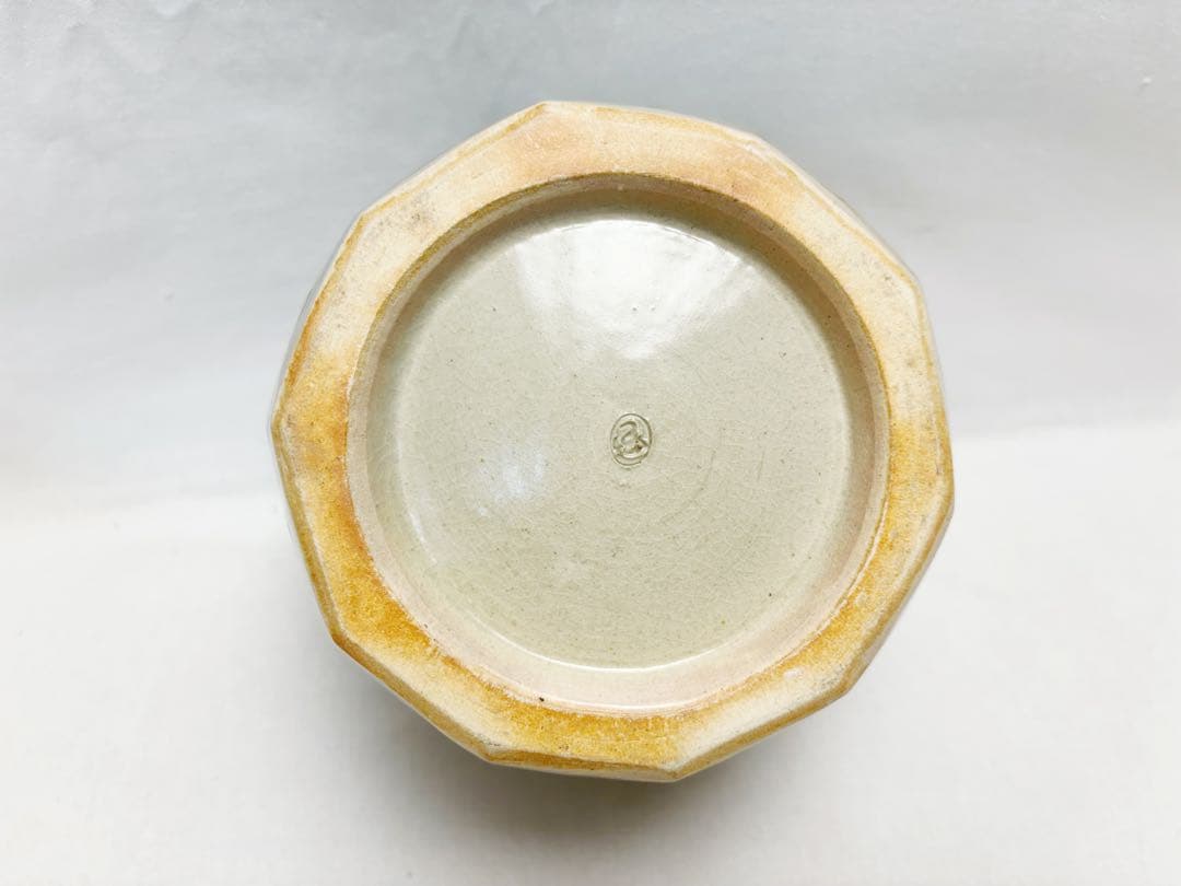 未使用 茶道具 国領 東斎造 （寿人） 瑞穗窯 唐草丸紋 水指 共箱