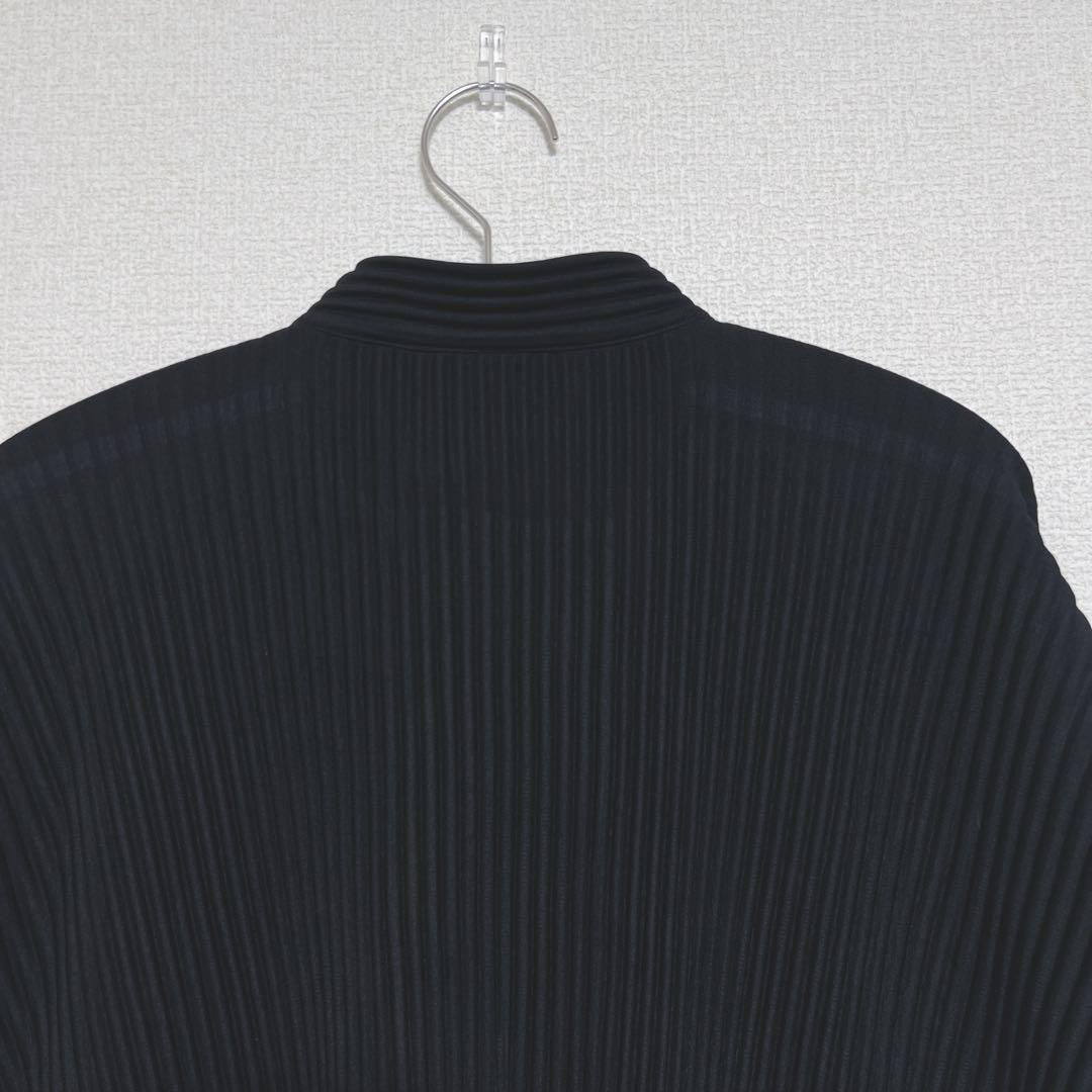 オムプリッセイッセイミヤケ　ロングコート　ロング羽織り　ブラック