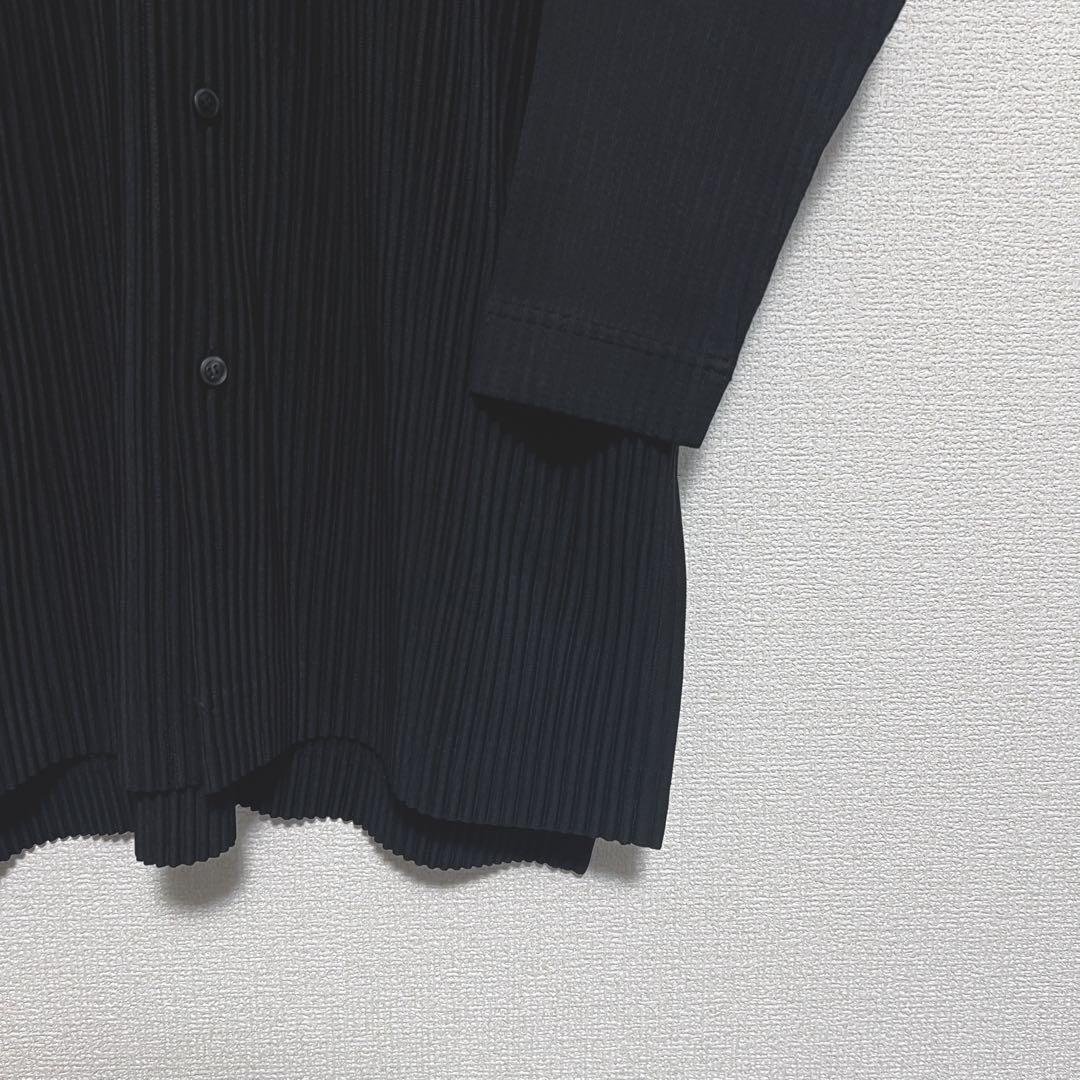 オムプリッセイッセイミヤケ　ロングコート　ロング羽織り　ブラック