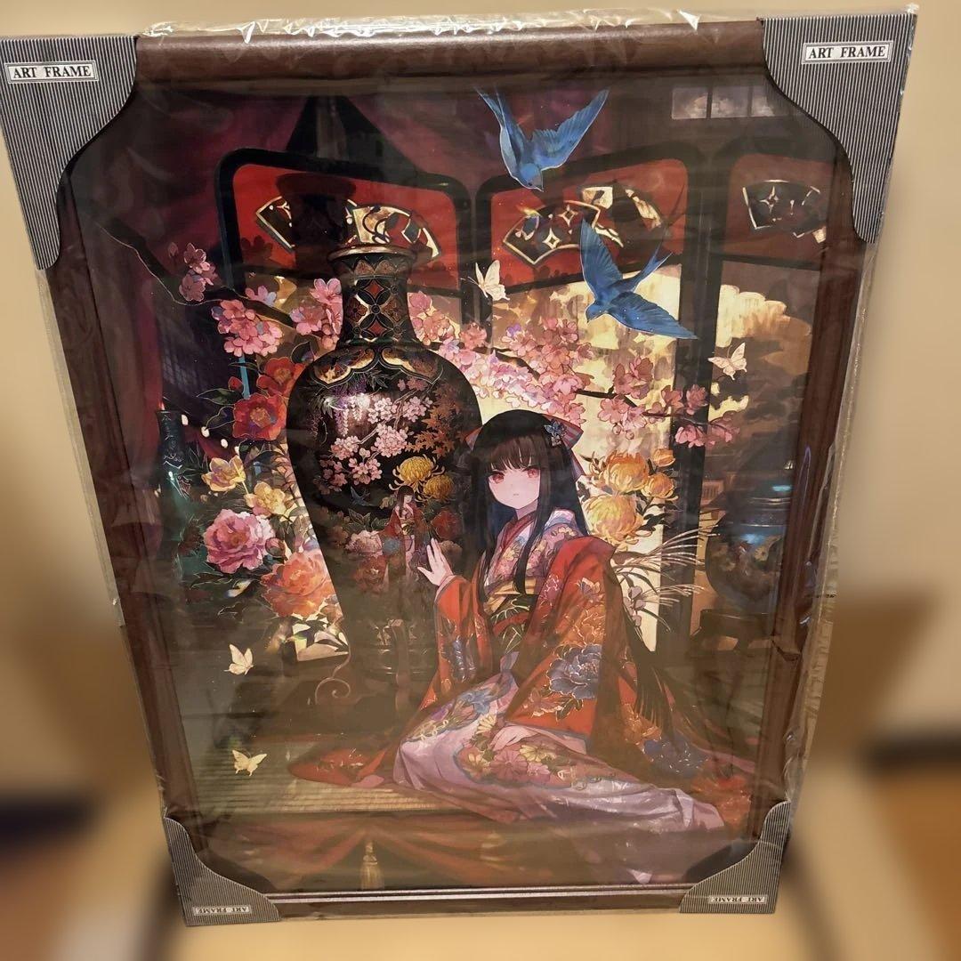 藤ちょこ複製原画(七宝花鳥美人図花瓶)