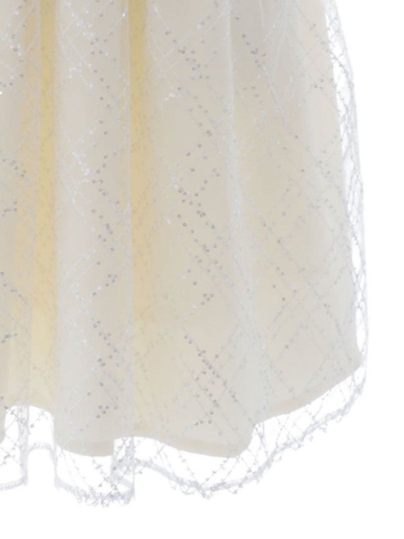 レースレイヤードノースリーブミニワンピース