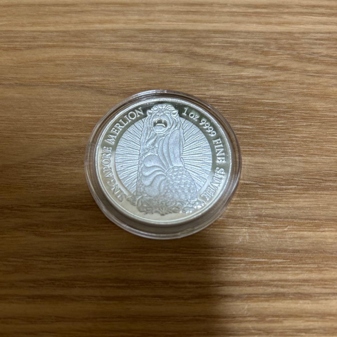 純銀　シンガポール　マーライオン