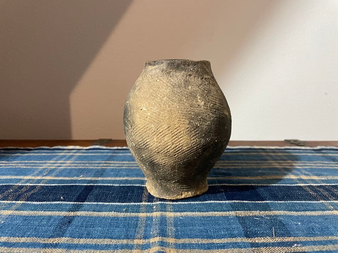 縄文　掛け花入れ　鐶付