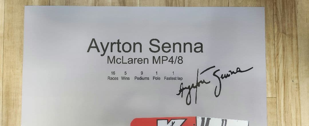 Ayrton Senna McLaren MP4/8 ポスター