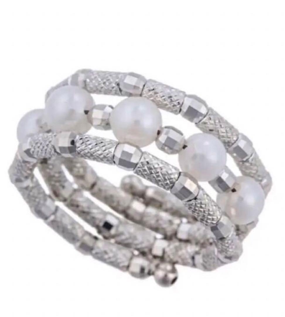 GSTV PT950 アコヤ真珠 フリーリング