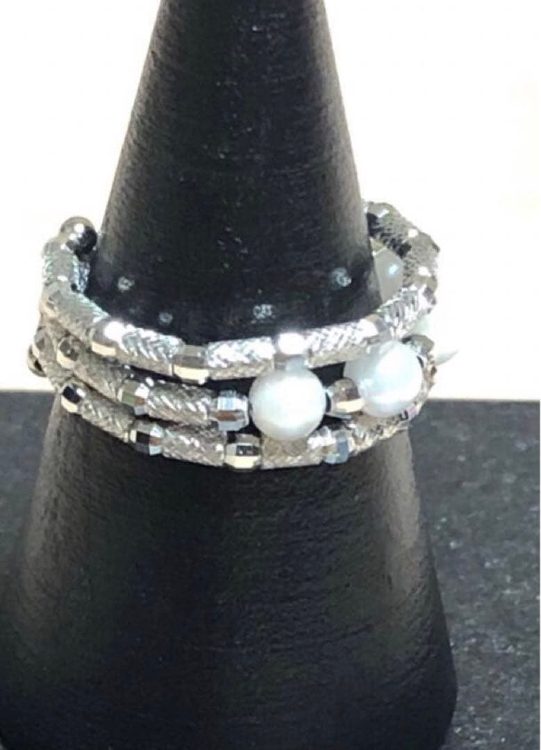 GSTV PT950 アコヤ真珠 フリーリング