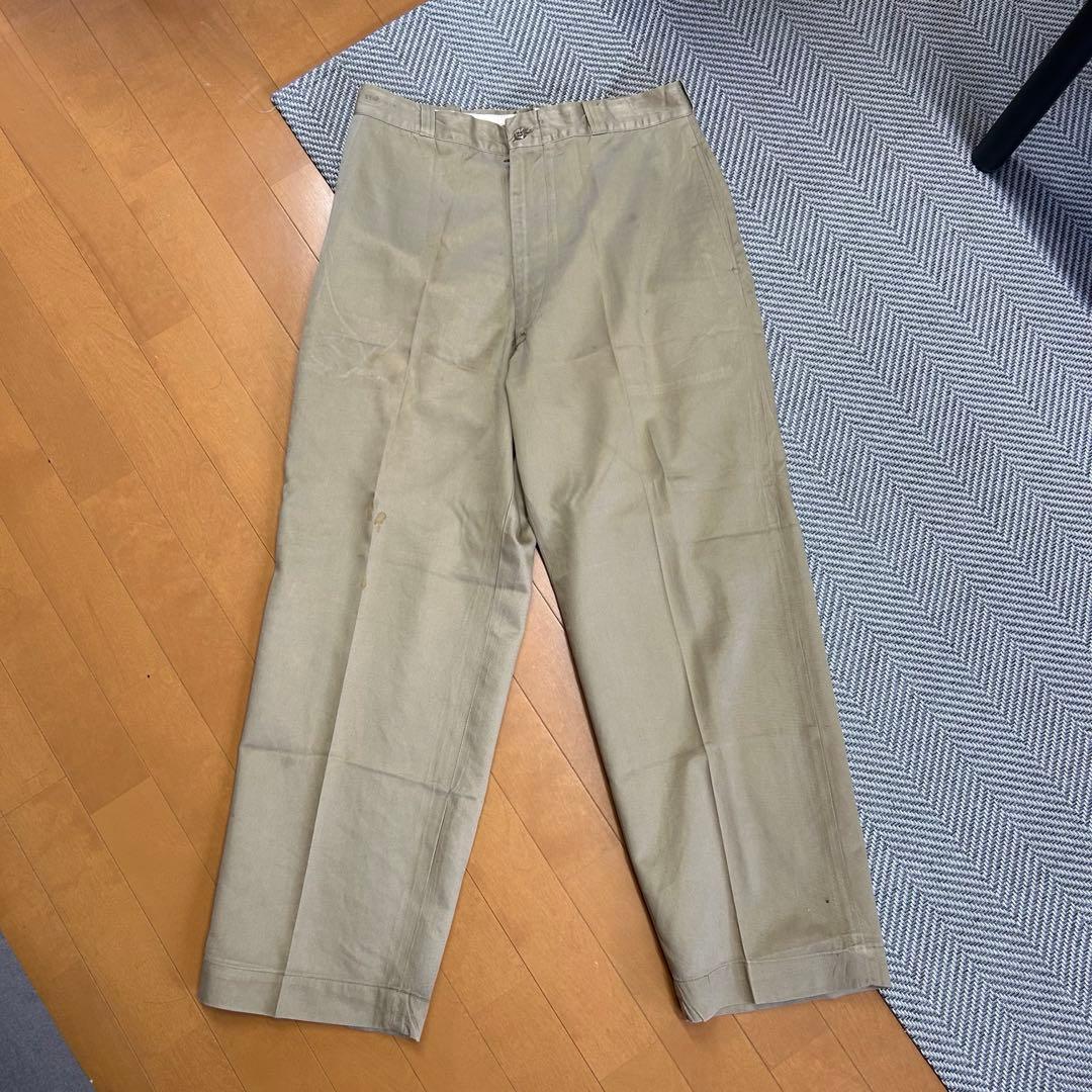 アーミーチノ トラウザーパンツ ヴィンテージ 古着 美品 RAPIDジッパー実物