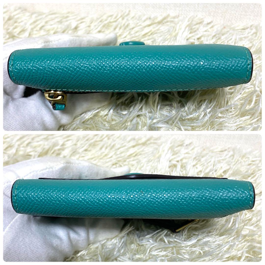 美品✨ COACH コーチ 二つ折り財布 ミニトライフォールド ウィロウ