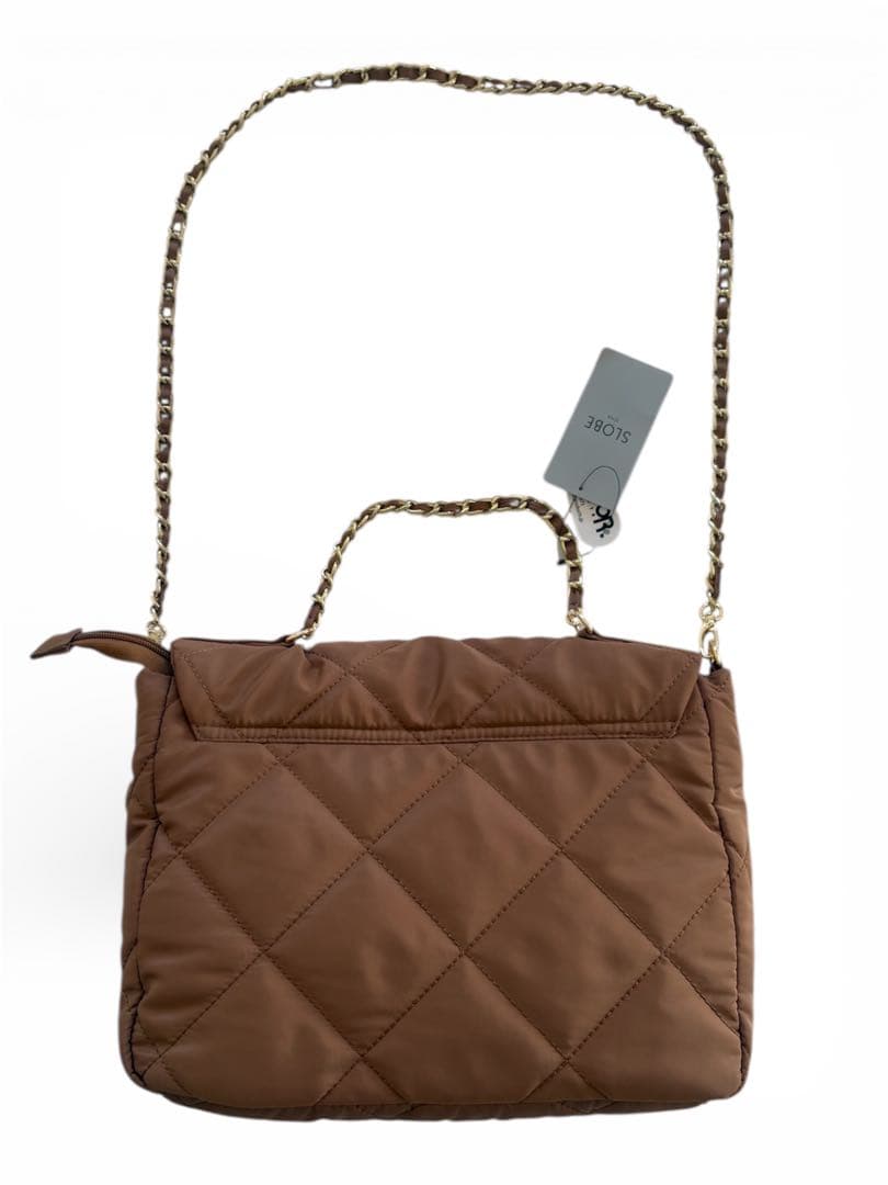 SLOBE IENA ブラウン キルティング ショルダーバッグ