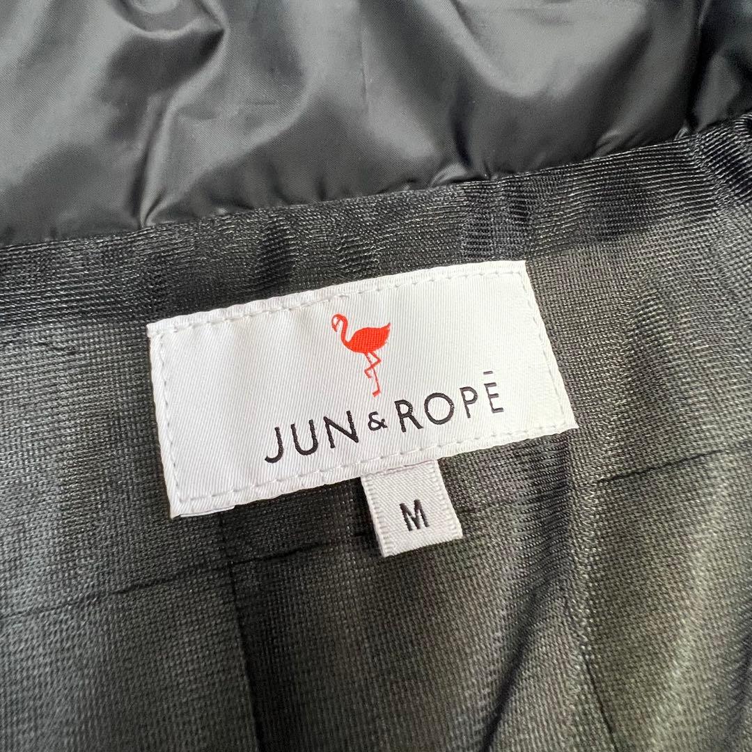 ジュン＆ロペ ダウンベスト ワンピース ウエストマーク ロング丈 レディース M