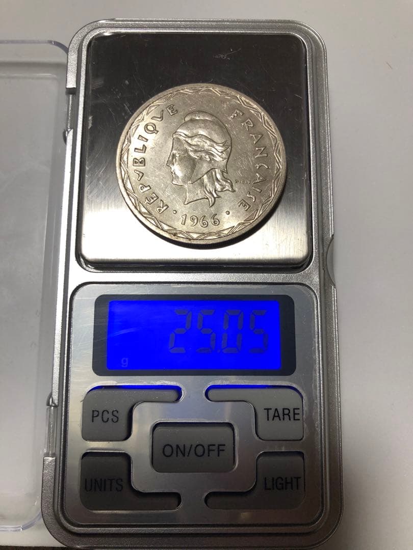 仏領ヌーヴェルゼブリード 1966年 100フラン銀貨 フランス女神