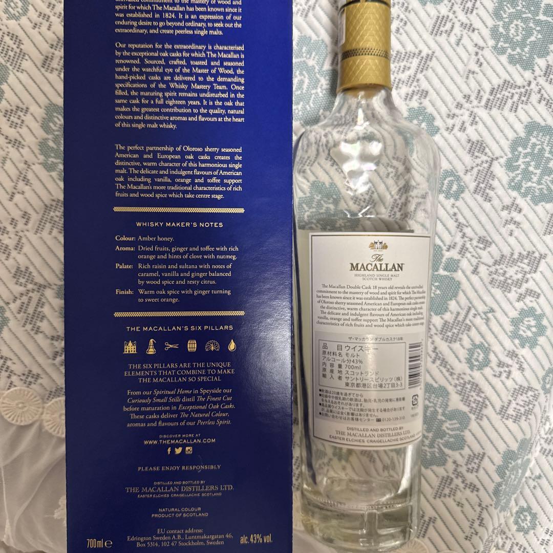The Macallan 18年　空瓶 未洗净