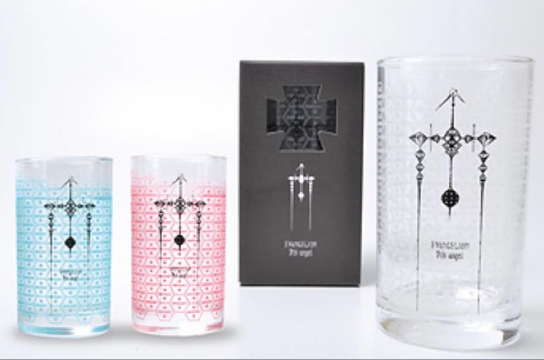 エヴァンゲリオン展 限定 第七使徒グラス 全2種(赤／青)