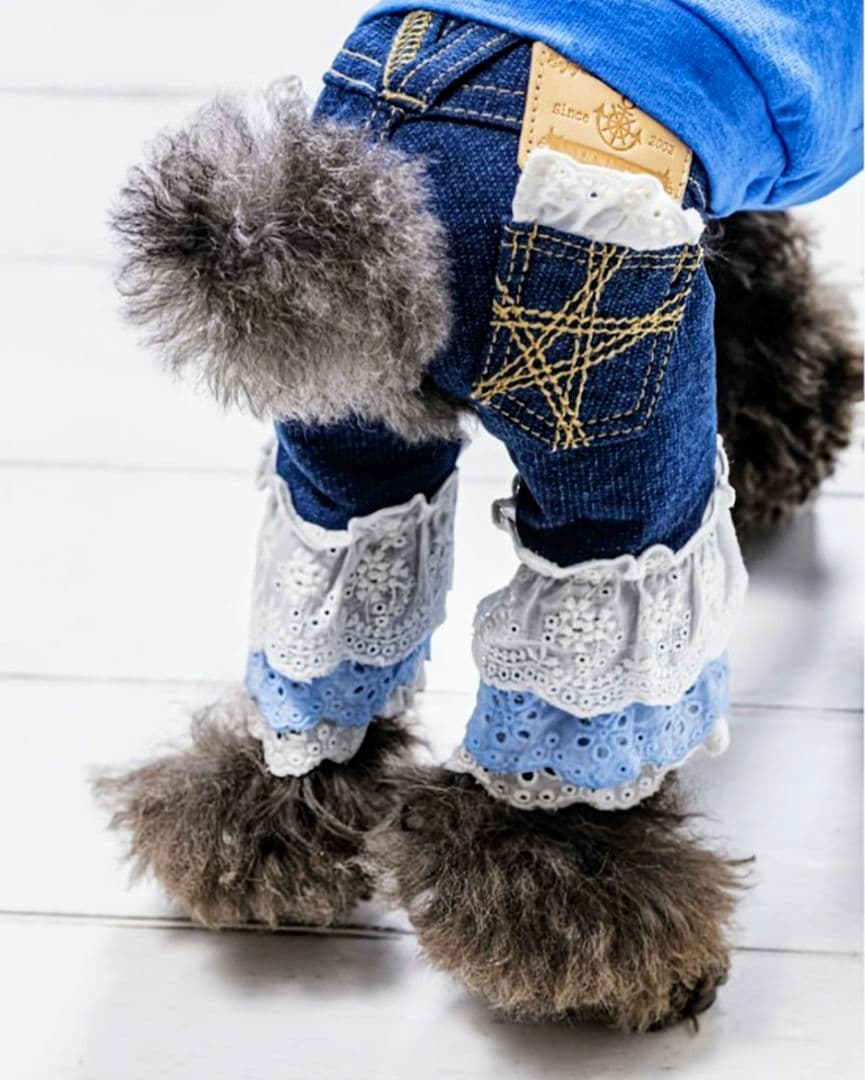 新品タグ付き　レース☆デニムPT 　asknowasdewan　アズノウアズデワ