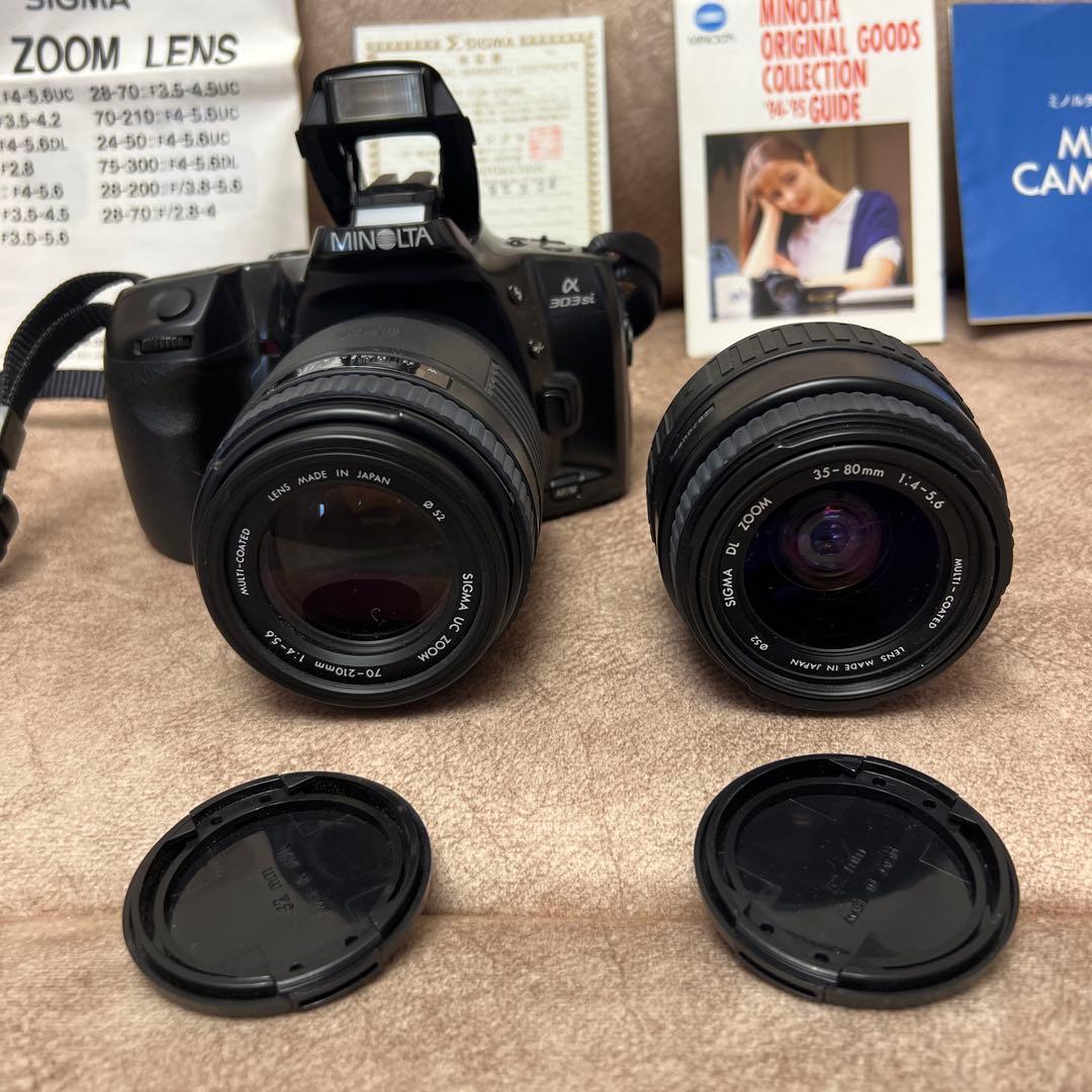 未使用に近いアンティーク光学カメラミノルタα−303si1995年3月24日