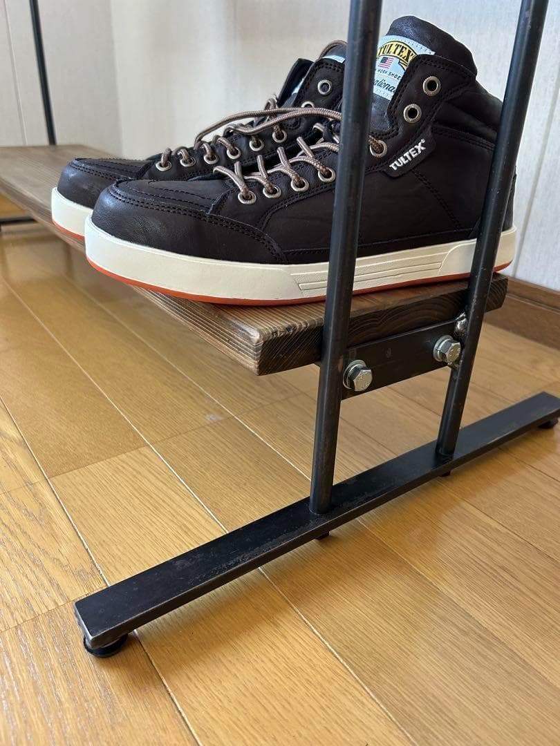 ハンガーラック　アンティーク風　ハンドメイド　2段棚　アイアン家具