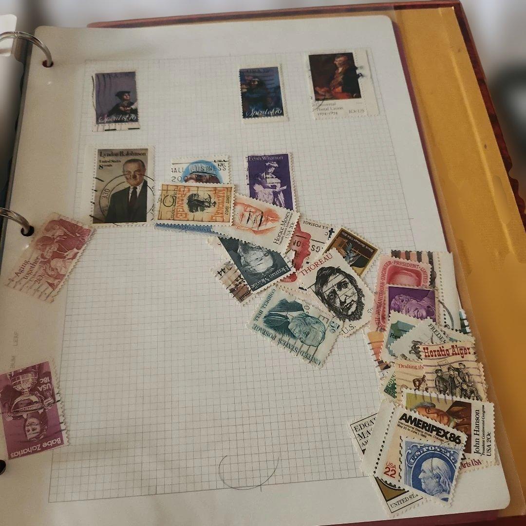 アメリカ　使用済み切手　一冊