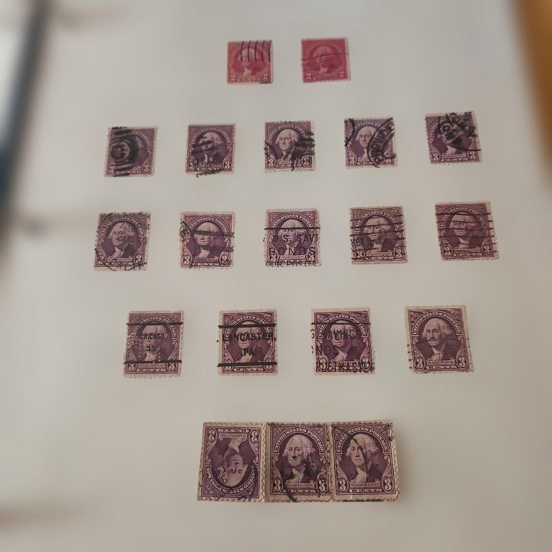 アメリカ　使用済み切手　一冊