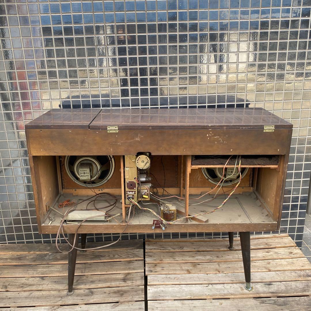 日立 昭和レトロ ミッドセンチュリー レコードプレーヤー インテリア