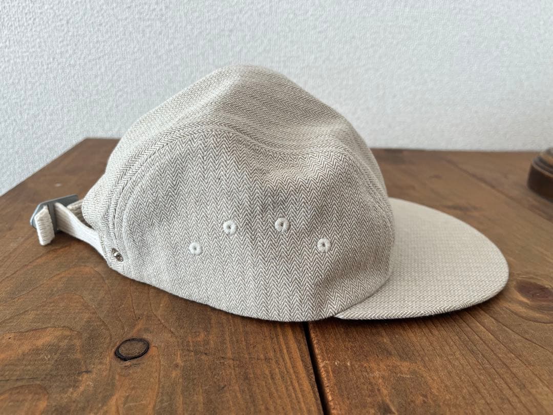 NICENESS ベージュ ヘリンボーンキャップ