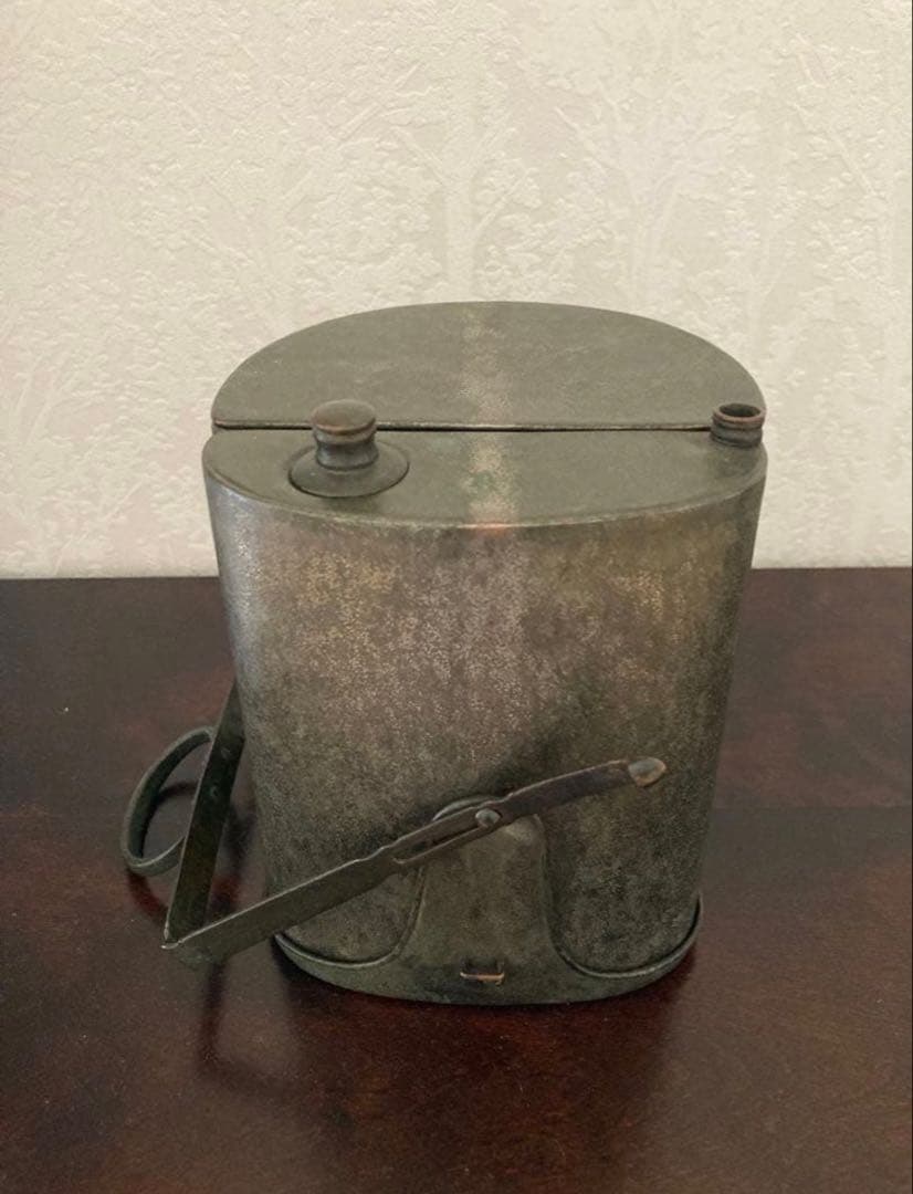 珍品 作家物 銚子 四方木瓜 お弁当箱 骨董 アンティーク雑貨 金属 美術品