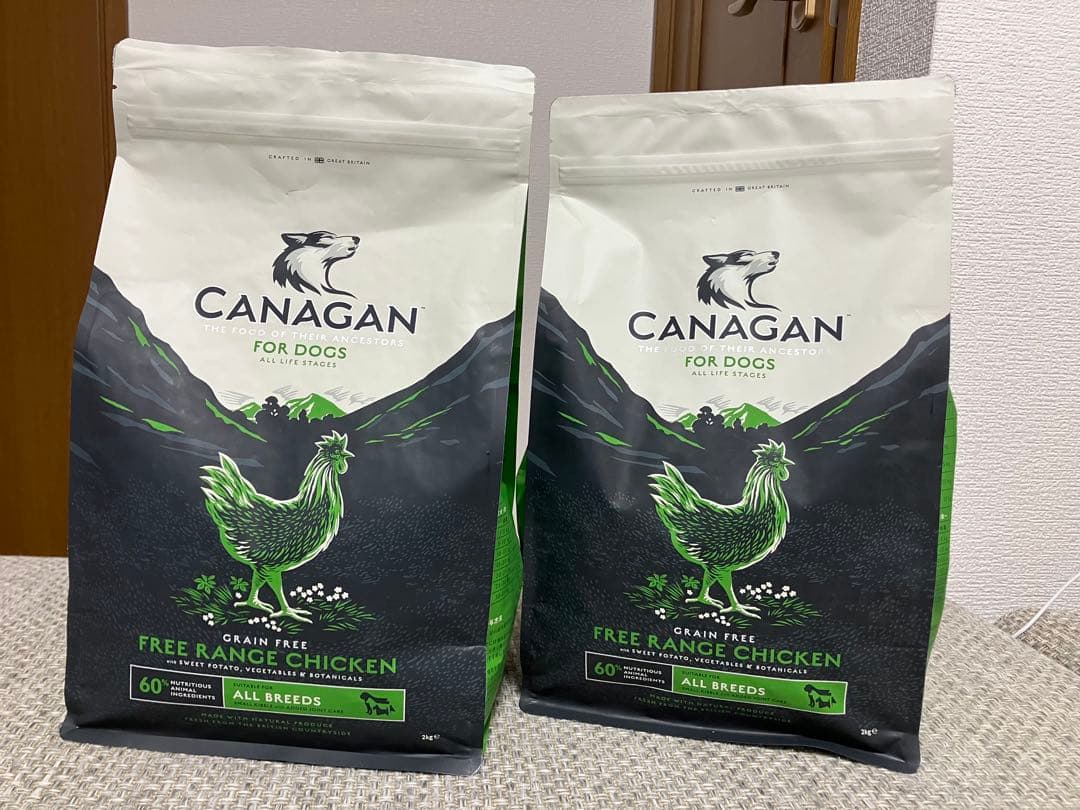 CANAGAN グレインフリーチキンドッグフード 2kg2袋未開封