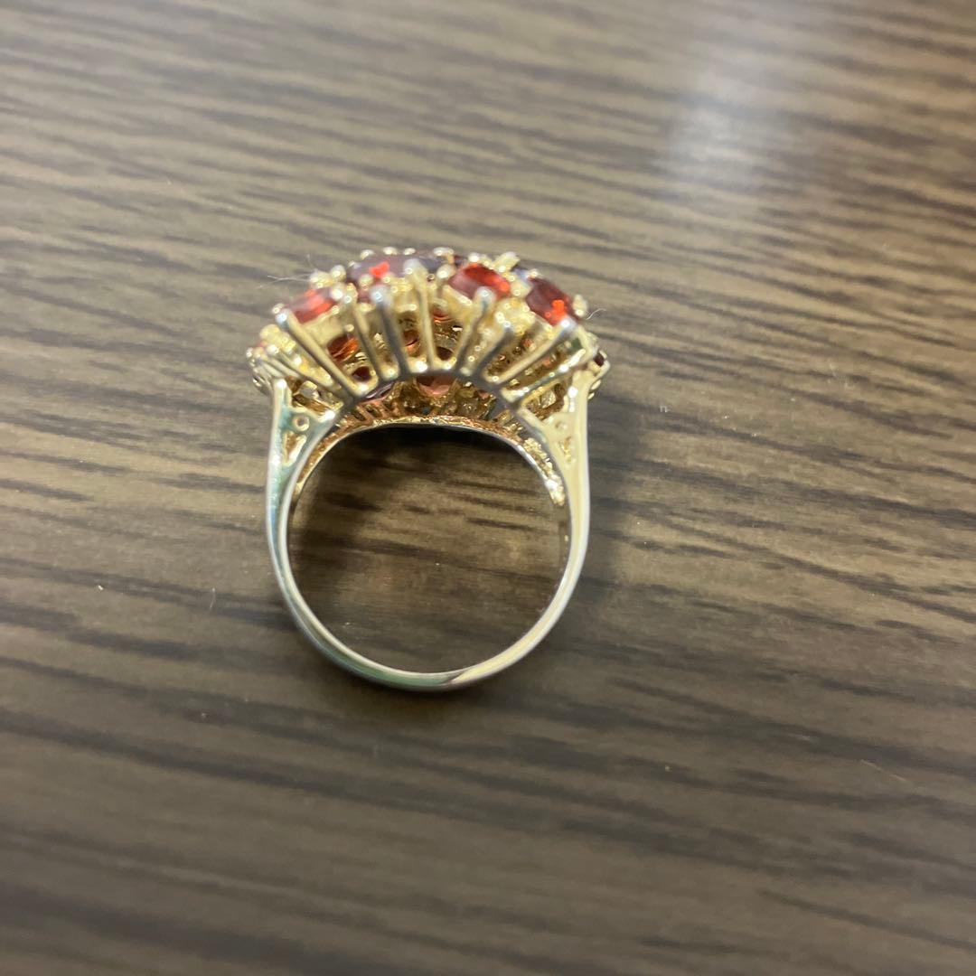 株*ン様 碌山　ガーネット　シルバー925 指輪　11号