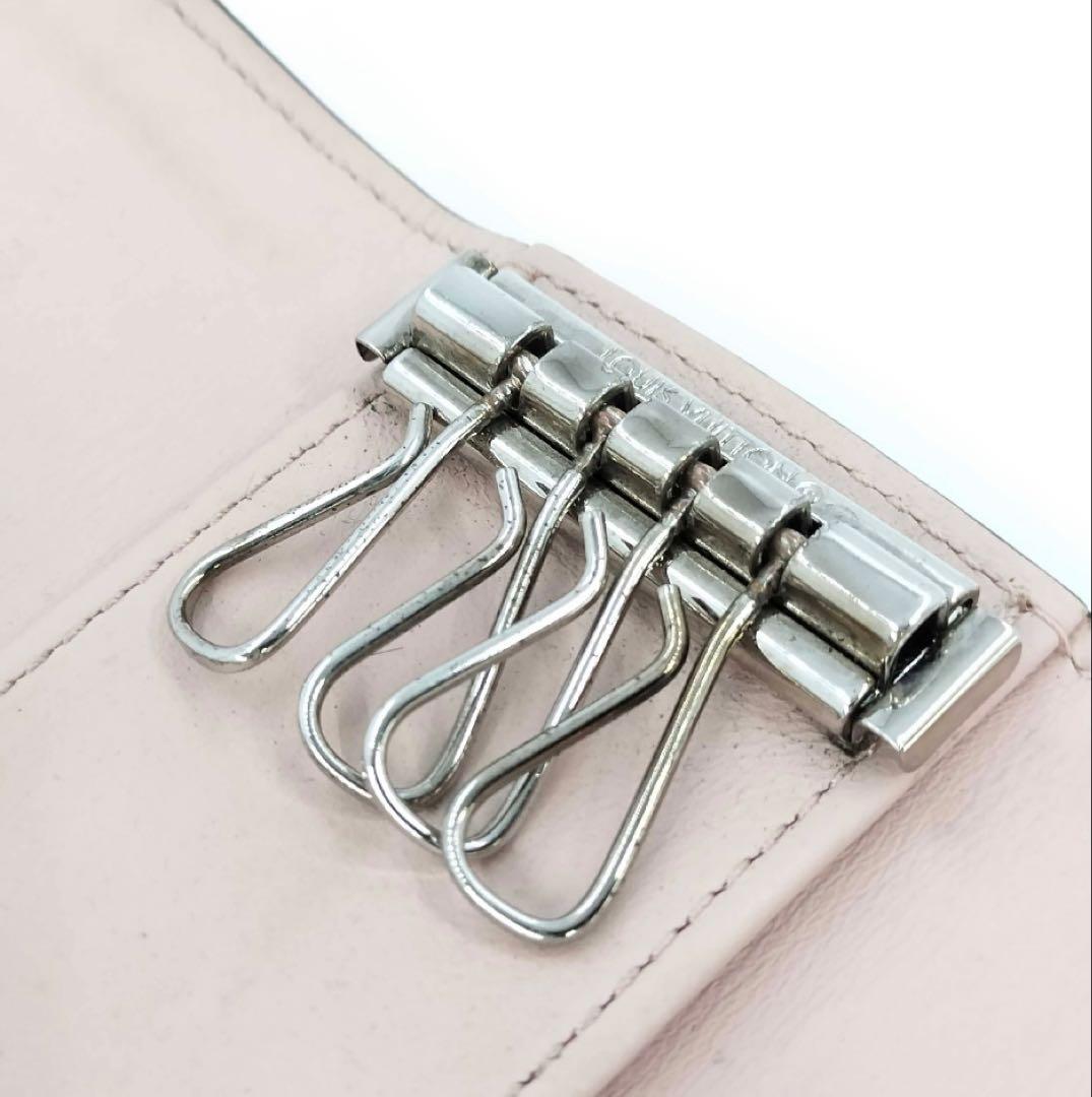 【うゆ】ルイヴィトン　マヒナ　4連キーケース　ピンク