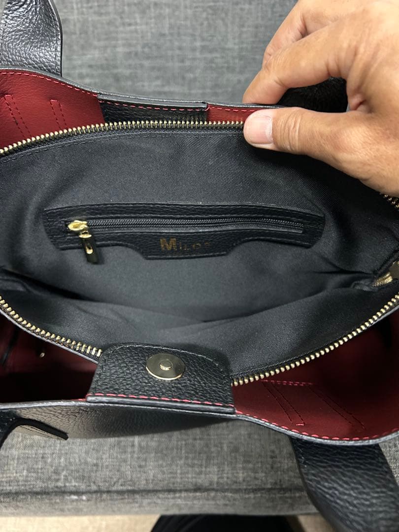 【美品】Miros 2way レザーハンドバッグ