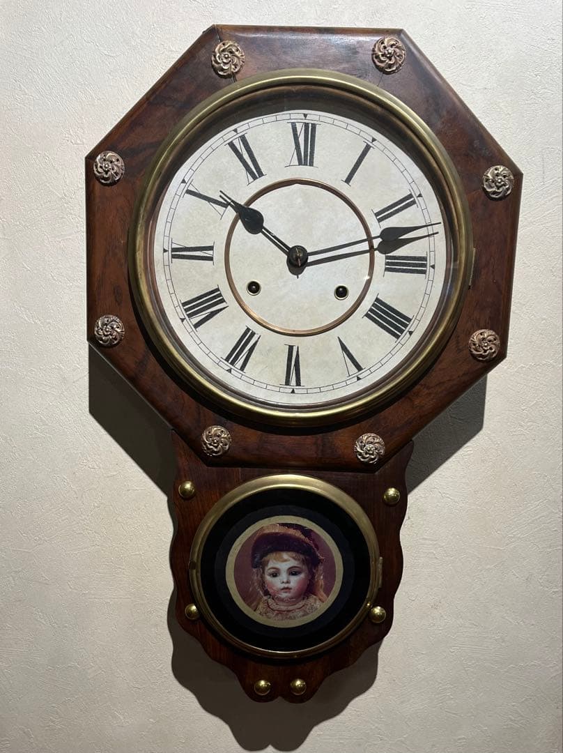 ウォーターベリー社製　八角型掛時計