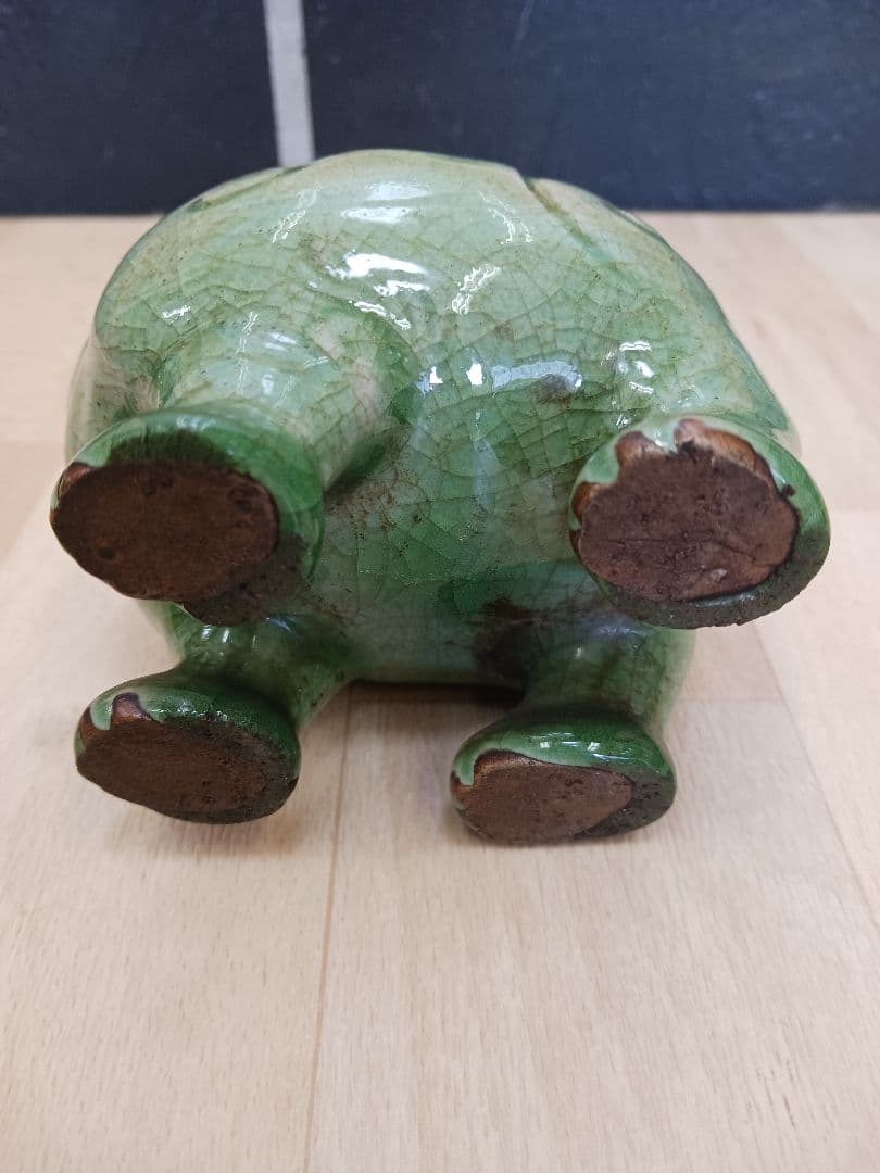 時代物　三田青磁　獅子香炉　箱付