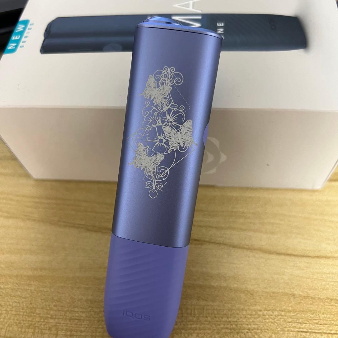 アイコス　イルマイ　ワン レーザー加工　蝶々　iqos ilumaｉone 紫